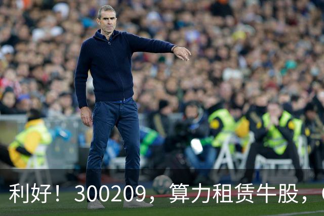利好！300209，算力租赁牛股，Q3营收大增55倍